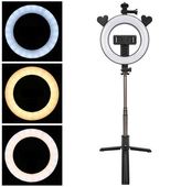 Statyw wysięgnik selfie tripod z lampą pierścieniową P40D-5 czarny     / 3