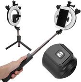 Statyw wysięgnik selfie tripod z lampą pierścieniową P40D-5 czarny     / 5